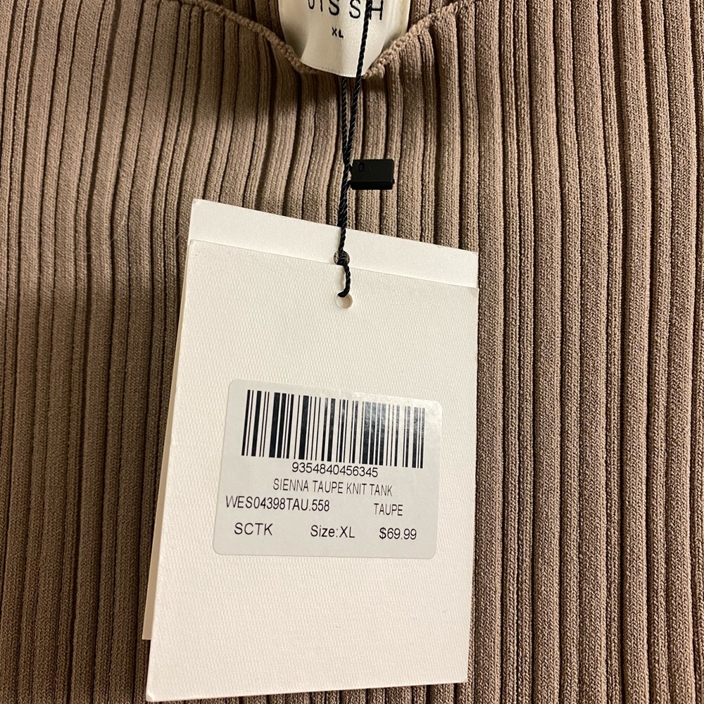 DISSH Ribbed Tan Tank Top - Picture 4 of 5